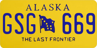 AK license plate GSG669