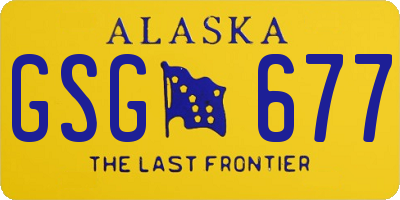 AK license plate GSG677