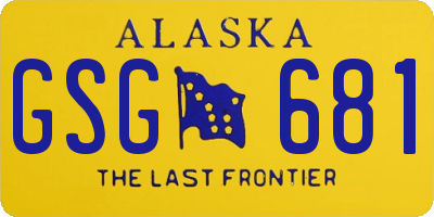 AK license plate GSG681
