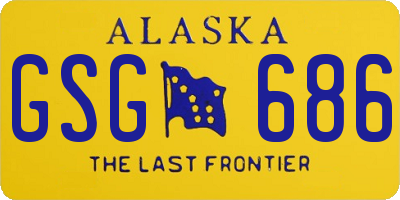 AK license plate GSG686