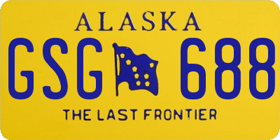 AK license plate GSG688