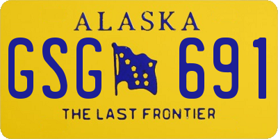 AK license plate GSG691