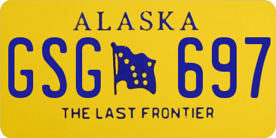 AK license plate GSG697