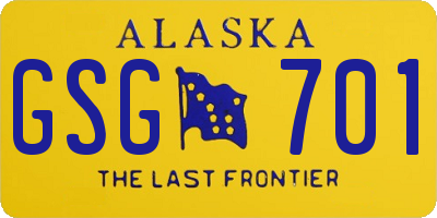 AK license plate GSG701