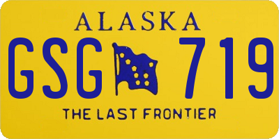 AK license plate GSG719