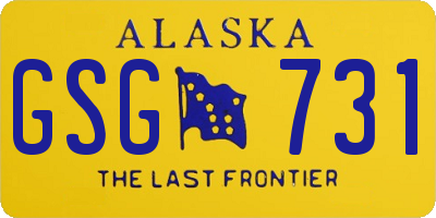 AK license plate GSG731