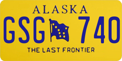 AK license plate GSG740