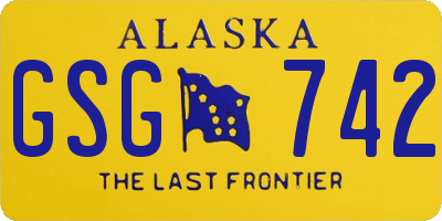 AK license plate GSG742