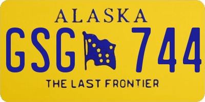 AK license plate GSG744