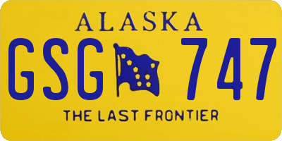 AK license plate GSG747