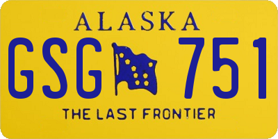 AK license plate GSG751
