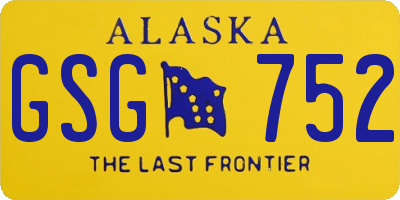 AK license plate GSG752