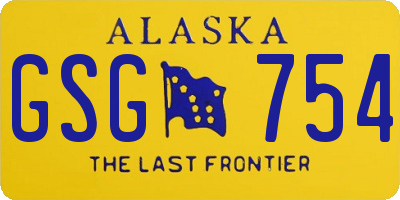AK license plate GSG754