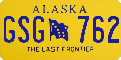 AK license plate GSG762