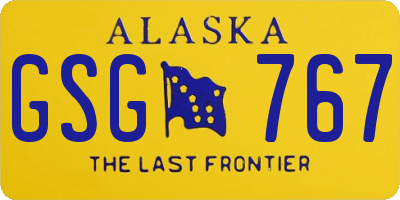 AK license plate GSG767