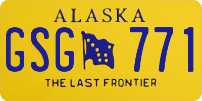 AK license plate GSG771