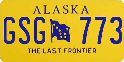 AK license plate GSG773