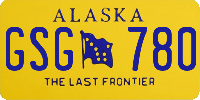 AK license plate GSG780