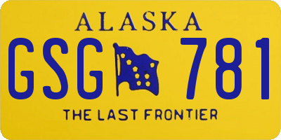AK license plate GSG781