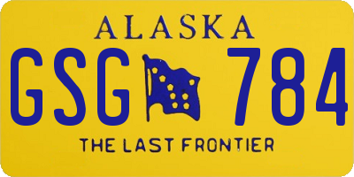 AK license plate GSG784
