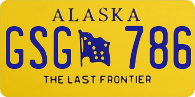 AK license plate GSG786