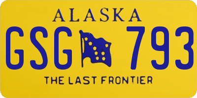AK license plate GSG793