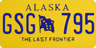 AK license plate GSG795