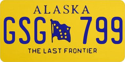 AK license plate GSG799