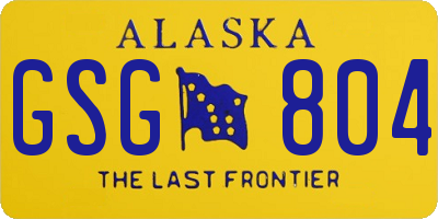 AK license plate GSG804