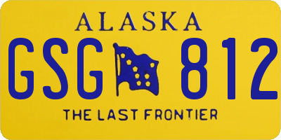AK license plate GSG812