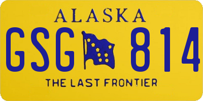 AK license plate GSG814