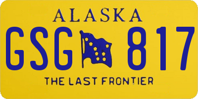AK license plate GSG817