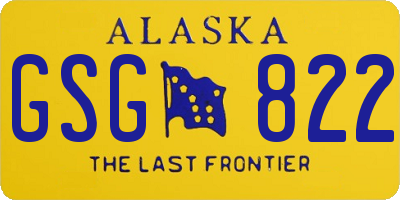 AK license plate GSG822