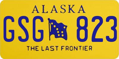 AK license plate GSG823
