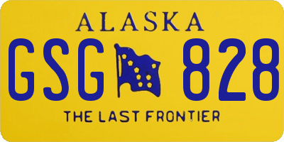 AK license plate GSG828