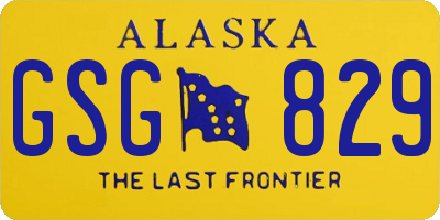 AK license plate GSG829