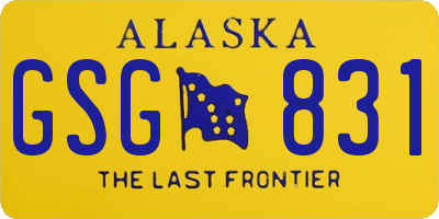 AK license plate GSG831