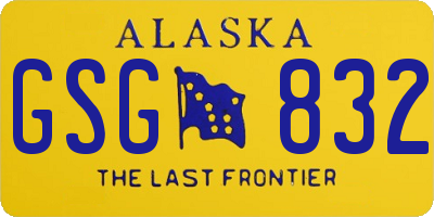 AK license plate GSG832