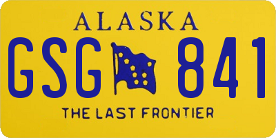 AK license plate GSG841