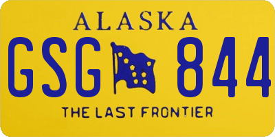 AK license plate GSG844