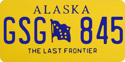 AK license plate GSG845