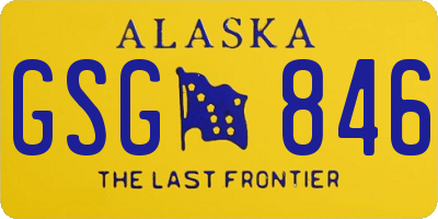 AK license plate GSG846