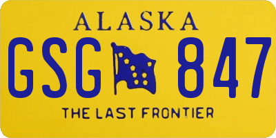 AK license plate GSG847