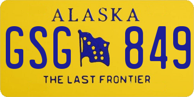 AK license plate GSG849