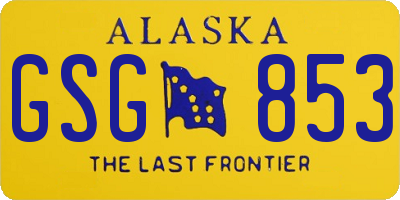 AK license plate GSG853