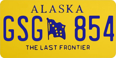 AK license plate GSG854