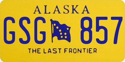 AK license plate GSG857