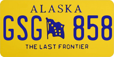 AK license plate GSG858