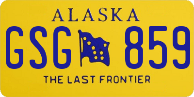 AK license plate GSG859