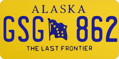 AK license plate GSG862